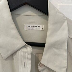 Light blue silk Equipment blouse